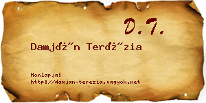 Damján Terézia névjegykártya