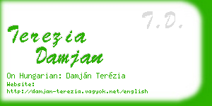 terezia damjan business card