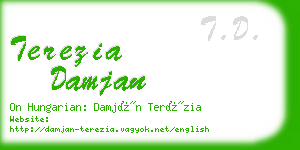 terezia damjan business card